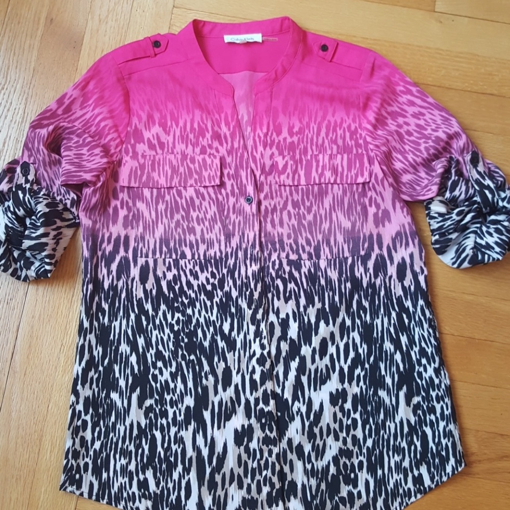 Calvin Klein animal print blouse